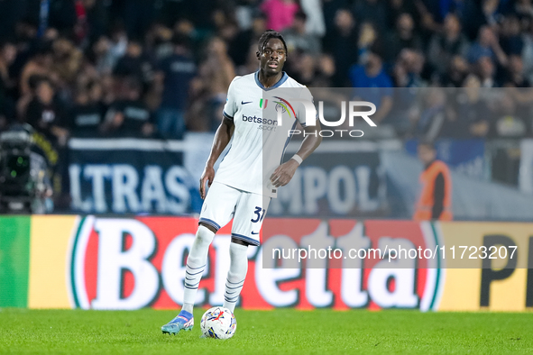 Yann Aurel Bisseck of FC Internazionale during the Serie A Enilive match between Empoli FC and FC Internazionale at Stadio Carlo Castellani...