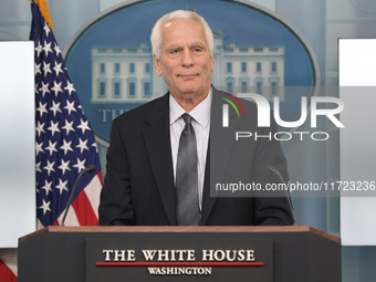 Chair of the Council of Economic Advisers Jared Bernstein speaks about the economic situation during a press briefing in Washington DC, USA,...