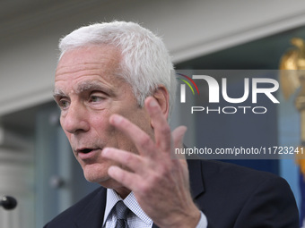 Chair of the Council of Economic Advisers Jared Bernstein speaks about the economic situation during a press briefing in Washington DC, USA,...