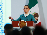 Mexico's President, Claudia Sheinbaum Pardo, speaks about the statement by the United States ambassador to Mexico, Ken Salazar, regarding th...