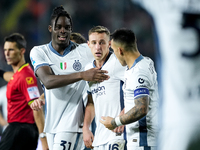 Davide Frattesi of FC Internazionale celebrates after scoring first goal during the Serie A Enilive match between Empoli FC and FC Internazi...