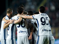 Davide Frattesi of FC Internazionale celebrates after scoring first goal during the Serie A Enilive match between Empoli FC and FC Internazi...