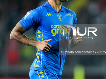 Pietro Pellegri of Empoli FC looks on during the Serie A Enilive match between Empoli FC and FC Internazionale at Stadio Carlo Castellani on...