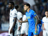 Pietro Pellegri of Empoli FC looks on during the Serie A Enilive match between Empoli FC and FC Internazionale at Stadio Carlo Castellani on...