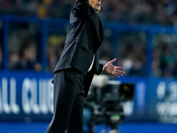 Simone Inzaghi head coach of FC Internazionale gestures during the Serie A Enilive match between Empoli FC and FC Internazionale at Stadio C...