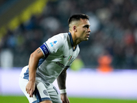 Lautaro Martinez of FC Internazionale looks on during the Serie A Enilive match between Empoli FC and FC Internazionale at Stadio Carlo Cast...