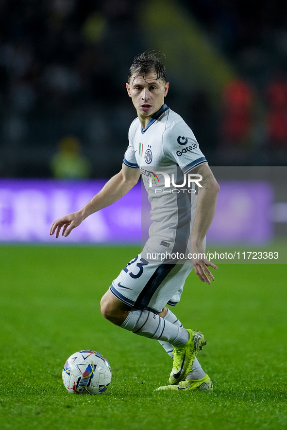 Nicolo' Barella of FC Internazionale during the Serie A Enilive match between Empoli FC and FC Internazionale at Stadio Carlo Castellani on...