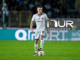 Davide Frattesi of FC Internazionale in action during the Serie A Enilive match between Empoli FC and FC Internazionale at Stadio Carlo Cast...