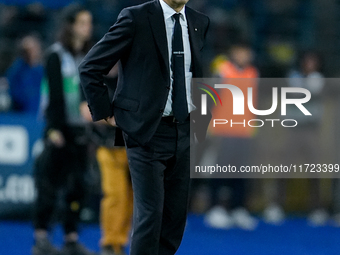 Simone Inzaghi head coach of FC Internazionale looks on during the Serie A Enilive match between Empoli FC and FC Internazionale at Stadio C...