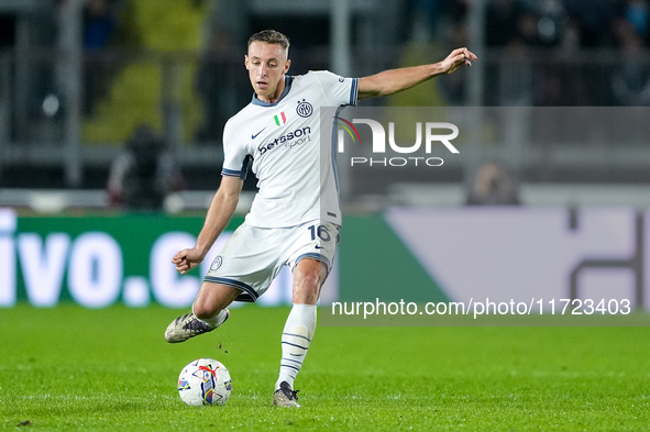 Davide Frattesi of FC Internazionale during the Serie A Enilive match between Empoli FC and FC Internazionale at Stadio Carlo Castellani on...