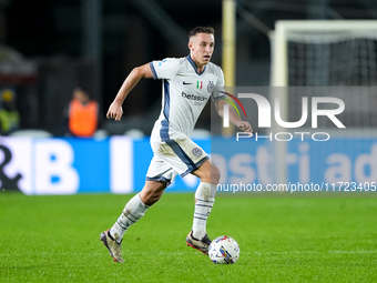 Davide Frattesi of FC Internazionale during the Serie A Enilive match between Empoli FC and FC Internazionale at Stadio Carlo Castellani on...