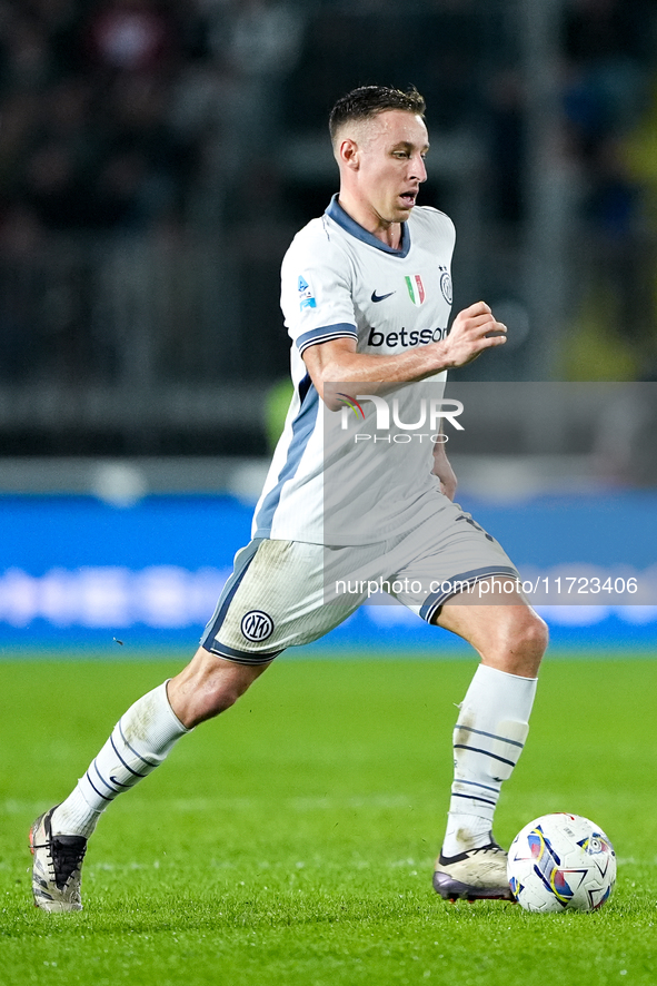 Davide Frattesi of FC Internazionale during the Serie A Enilive match between Empoli FC and FC Internazionale at Stadio Carlo Castellani on...