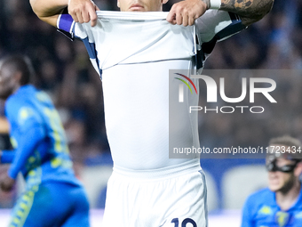 Lautaro Martinez of FC Internazionale looks dejected during the Serie A Enilive match between Empoli FC and FC Internazionale at Stadio Carl...