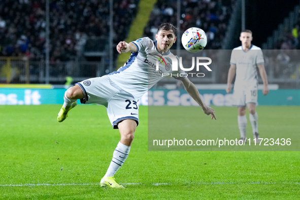 Nicolo' Barella of FC Internazionale during the Serie A Enilive match between Empoli FC and FC Internazionale at Stadio Carlo Castellani on...