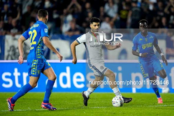 Mehdi Taremi of FC Internazionale in action during the Serie A Enilive match between Empoli FC and FC Internazionale at Stadio Carlo Castell...