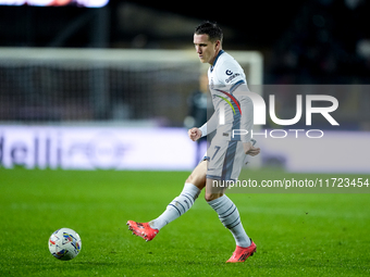 Piotr Zielinski of FC Internazionale in action during the Serie A Enilive match between Empoli FC and FC Internazionale at Stadio Carlo Cast...