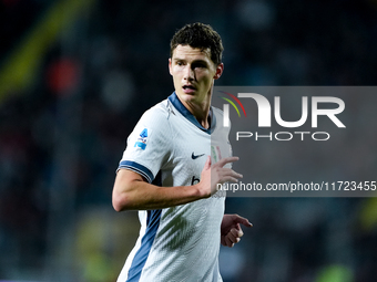 Benjamin Pavard of FC Internazionale looks on during the Serie A Enilive match between Empoli FC and FC Internazionale at Stadio Carlo Caste...