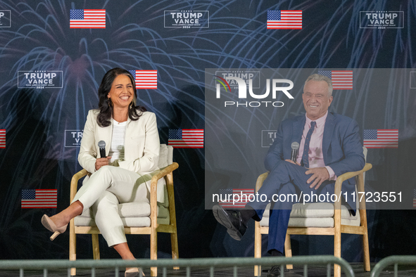 Robert F. Kennedy Jr. And Former U.S. Representative Tulsi Gabbard (HI-02) Speak At A Reclaim America Event In Madison, Wisconsin.