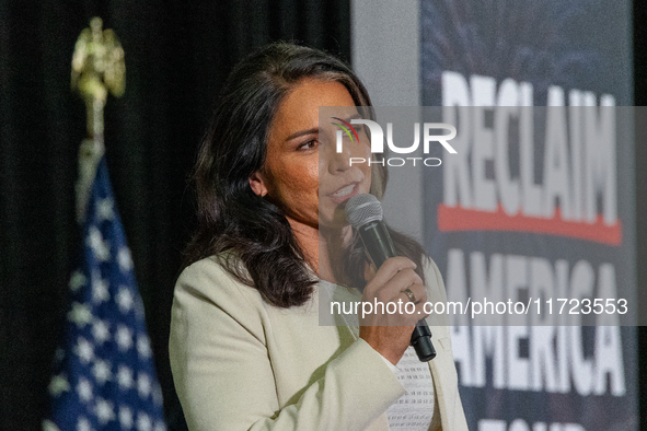 Robert F. Kennedy Jr. And Former U.S. Representative Tulsi Gabbard (HI-02) Speak At A Reclaim America Event In Madison, Wisconsin.