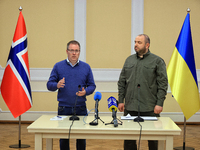 In Odesa, Ukraine, on October 30, 2024, the Minister of Defence of the Kingdom of Norway, Bjorn Arild Gram, and the Minister of Defence of U...