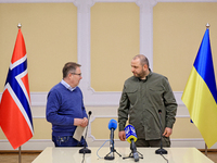 In Odesa, Ukraine, on October 30, 2024, the Minister of Defence of the Kingdom of Norway, Bjorn Arild Gram, and the Minister of Defence of U...