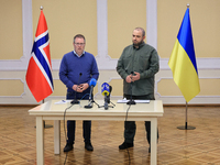 In Odesa, Ukraine, on October 30, 2024, the Minister of Defence of the Kingdom of Norway, Bjorn Arild Gram, and the Minister of Defence of U...