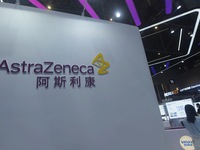 Visitors visit the stand of AstraZeneca in Hangzhou, China, on October 30, 2024. (