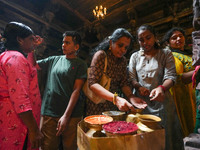 Hindu devotees take the holy ash, known as Vibhuti, Bhasma (Sanskrit), or Thiruneeru (Tamil), to celebrate Diwali at the Sri Ponnambala Vane...