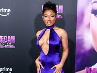 Megan Thee Stallion (Megan Jovon Ruth Pete) arrives at the Los Angeles Premiere Of Amazon Prime Video's 'Megan Thee Stallion: In Her Words'...