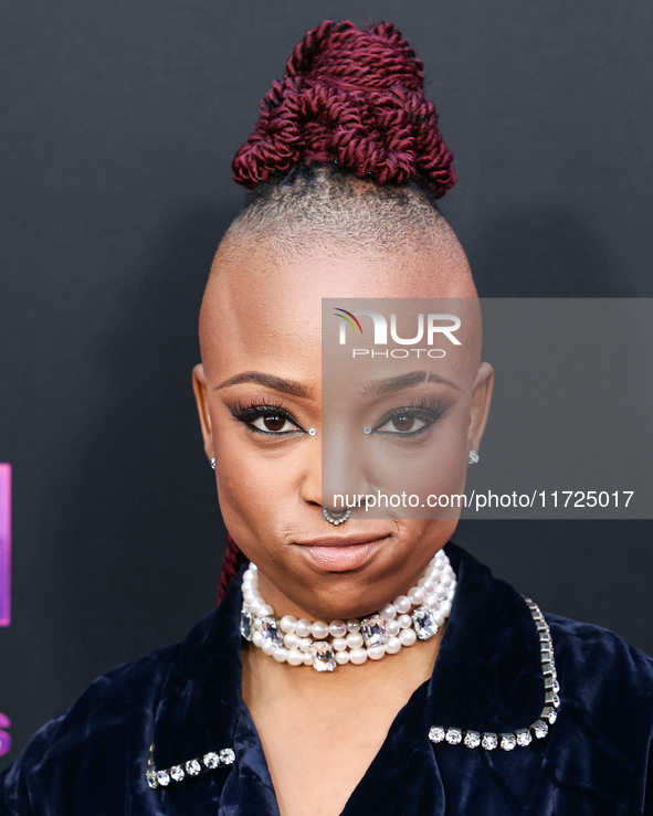 Nneka Onuorah arrives at the Los Angeles Premiere Of Amazon Prime Video's 'Megan Thee Stallion: In Her Words' held at the TCL Chinese Theatr...