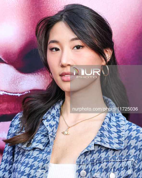 Seol Ah arrives at the Los Angeles Premiere Of Amazon Prime Video's 'Megan Thee Stallion: In Her Words' held at the TCL Chinese Theatre IMAX...