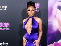 Megan Thee Stallion (Megan Jovon Ruth Pete) arrives at the Los Angeles Premiere Of Amazon Prime Video's 'Megan Thee Stallion: In Her Words'...