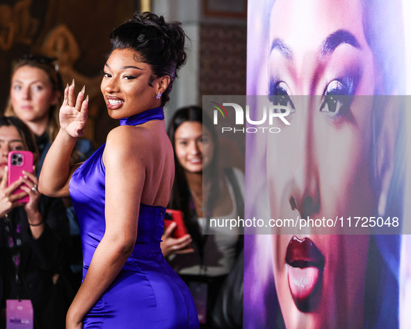 Megan Thee Stallion (Megan Jovon Ruth Pete) arrives at the Los Angeles Premiere Of Amazon Prime Video's 'Megan Thee Stallion: In Her Words'...