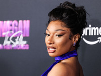 Megan Thee Stallion (Megan Jovon Ruth Pete) arrives at the Los Angeles Premiere Of Amazon Prime Video's 'Megan Thee Stallion: In Her Words'...