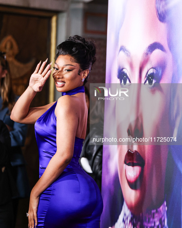 Megan Thee Stallion (Megan Jovon Ruth Pete) arrives at the Los Angeles Premiere Of Amazon Prime Video's 'Megan Thee Stallion: In Her Words'...