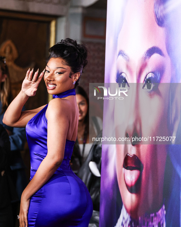 Megan Thee Stallion (Megan Jovon Ruth Pete) arrives at the Los Angeles Premiere Of Amazon Prime Video's 'Megan Thee Stallion: In Her Words'...