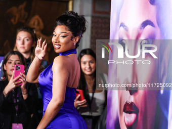 Megan Thee Stallion (Megan Jovon Ruth Pete) arrives at the Los Angeles Premiere Of Amazon Prime Video's 'Megan Thee Stallion: In Her Words'...