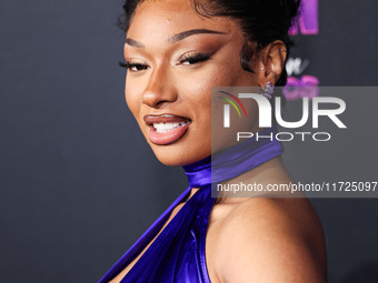 Megan Thee Stallion (Megan Jovon Ruth Pete) arrives at the Los Angeles Premiere Of Amazon Prime Video's 'Megan Thee Stallion: In Her Words'...