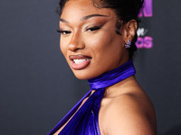 Megan Thee Stallion (Megan Jovon Ruth Pete) arrives at the Los Angeles Premiere Of Amazon Prime Video's 'Megan Thee Stallion: In Her Words'...