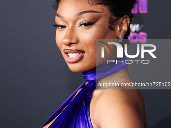 Megan Thee Stallion (Megan Jovon Ruth Pete) arrives at the Los Angeles Premiere Of Amazon Prime Video's 'Megan Thee Stallion: In Her Words'...