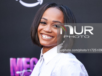 Rachel Lindsay arrives at the Los Angeles Premiere Of Amazon Prime Video's 'Megan Thee Stallion: In Her Words' held at the TCL Chinese Theat...