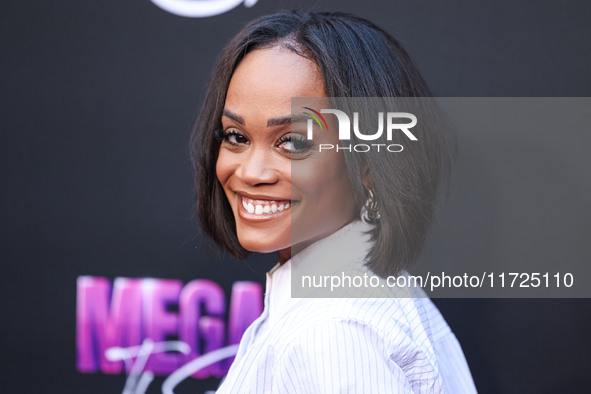 Rachel Lindsay arrives at the Los Angeles Premiere Of Amazon Prime Video's 'Megan Thee Stallion: In Her Words' held at the TCL Chinese Theat...