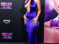 Megan Thee Stallion (Megan Jovon Ruth Pete) arrives at the Los Angeles Premiere Of Amazon Prime Video's 'Megan Thee Stallion: In Her Words'...