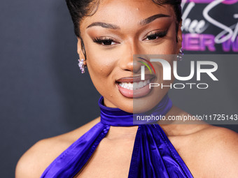 Megan Thee Stallion (Megan Jovon Ruth Pete) arrives at the Los Angeles Premiere Of Amazon Prime Video's 'Megan Thee Stallion: In Her Words'...