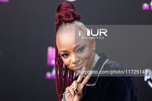 Nneka Onuorah arrives at the Los Angeles Premiere Of Amazon Prime Video's 'Megan Thee Stallion: In Her Words' held at the TCL Chinese Theatr...