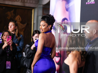 Megan Thee Stallion (Megan Jovon Ruth Pete) arrives at the Los Angeles Premiere Of Amazon Prime Video's 'Megan Thee Stallion: In Her Words'...