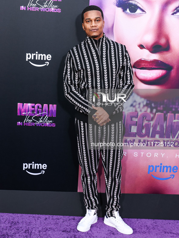 Cory Hardrict arrives at the Los Angeles Premiere Of Amazon Prime Video's 'Megan Thee Stallion: In Her Words' held at the TCL Chinese Theatr...