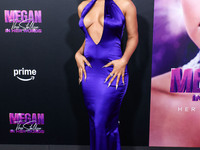 Megan Thee Stallion (Megan Jovon Ruth Pete) arrives at the Los Angeles Premiere Of Amazon Prime Video's 'Megan Thee Stallion: In Her Words'...