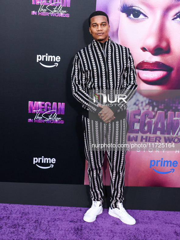 Cory Hardrict arrives at the Los Angeles Premiere Of Amazon Prime Video's 'Megan Thee Stallion: In Her Words' held at the TCL Chinese Theatr...