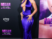 Megan Thee Stallion (Megan Jovon Ruth Pete) arrives at the Los Angeles Premiere Of Amazon Prime Video's 'Megan Thee Stallion: In Her Words'...